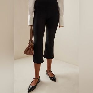 Fait Par Foutch | Marie Flared Ribbed-Knit Nylon Capri Pant